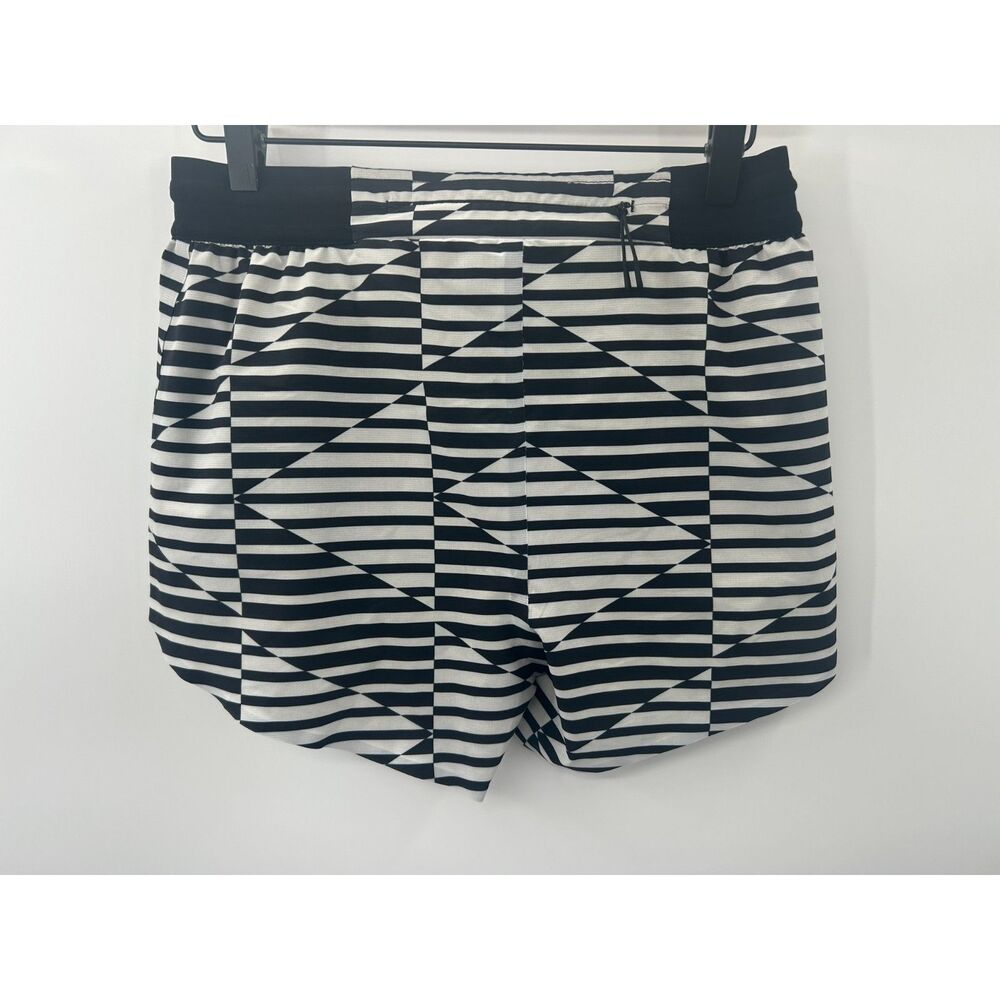 Rabbit Womens Fuel n' Fly 2.5 Sugar Swizzle Stripe Black White Running Shorts S - Picture 4 of 6